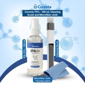 IPA (Isopropyl Alcohol) 70% - 100 ml with Cleaning brush and microfiber cloth