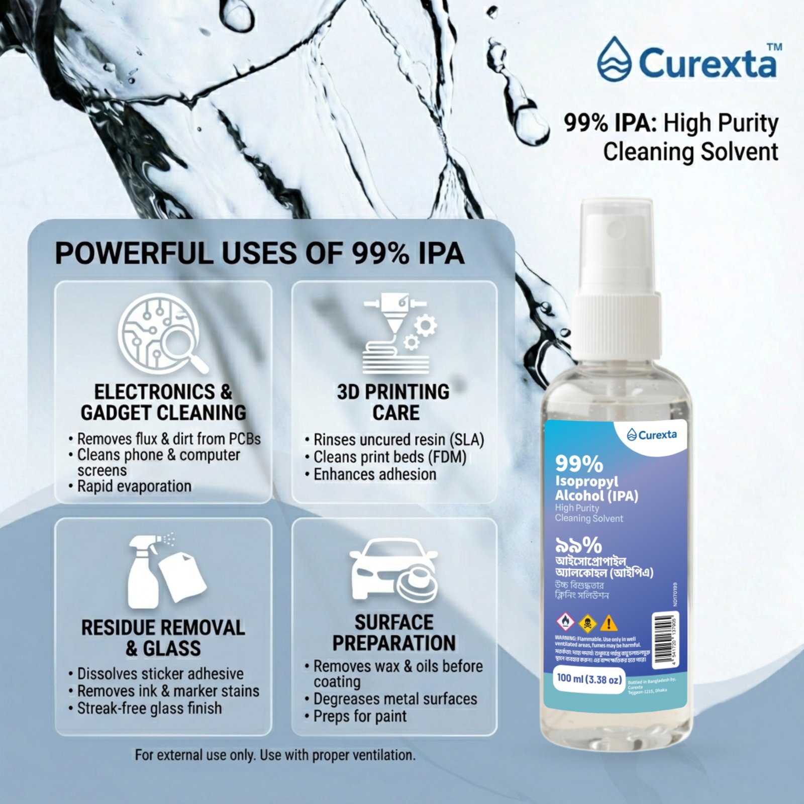 99% Isopropyl Alcohol 50 ml - Image 3